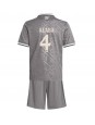 Real Madrid David Alaba #4 Ausweichtrikot für Kinder 2024-25 Kurzarm (+ Kurze Hosen)